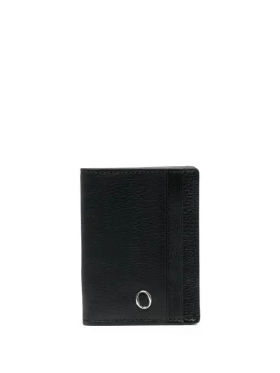 Orciani Logo-plaque Wallet In Schwarz