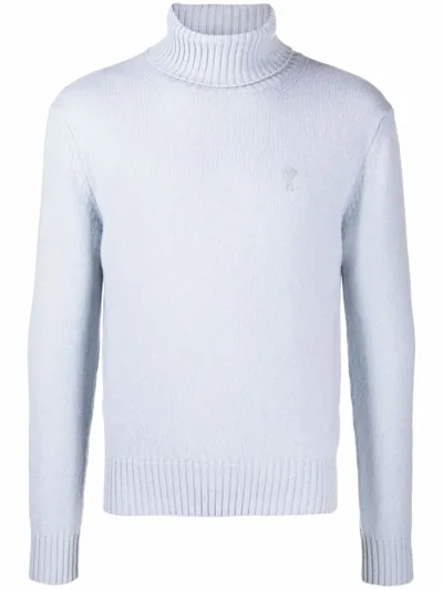 Ami Alexandre Mattiussi Ami De Coeur Cashmere Jumper In Blue