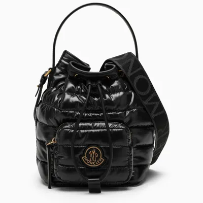 Moncler Padded Black Nylon Bucket Bag