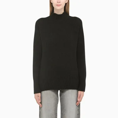 Roberto Collina Black Wool And Cashmere Turtleneck