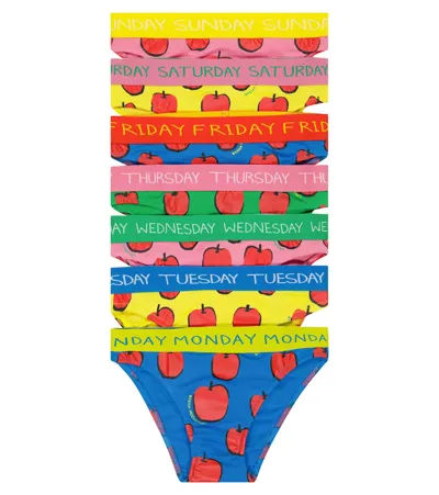 Stella Mccartney Kids' Little Girl's & Girl's 8-pack Days Of The Week Briefs Set In Neutral