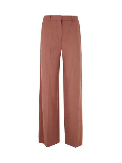 Joseph Alana Wide-leg High-rise Wool-blend Trousers In Mauve