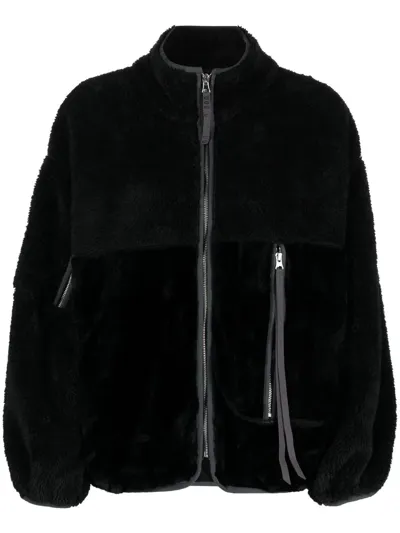 Ugg Marlene Zip-up Sherpa Jacket In Black