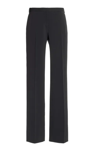 Carolina Herrera Cropped High-rise Crepe Pants In Black