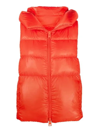 Herno Globe Padded Gilet In Orange