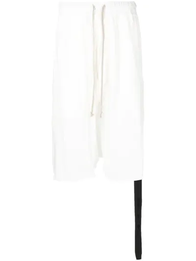 Rick Owens Drkshdw Cotton Below-knee Shorts In White