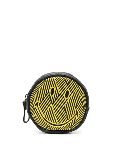 Seletti Pattern-print Smiley Purse In Black