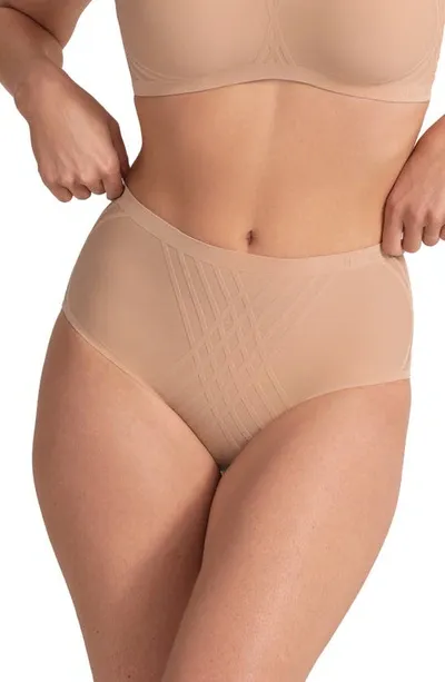 Honeylove Silhouette Shaping Briefs In Rose Tan