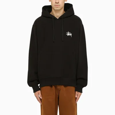 Stussy Black Hooded Sweatshirt With Logo