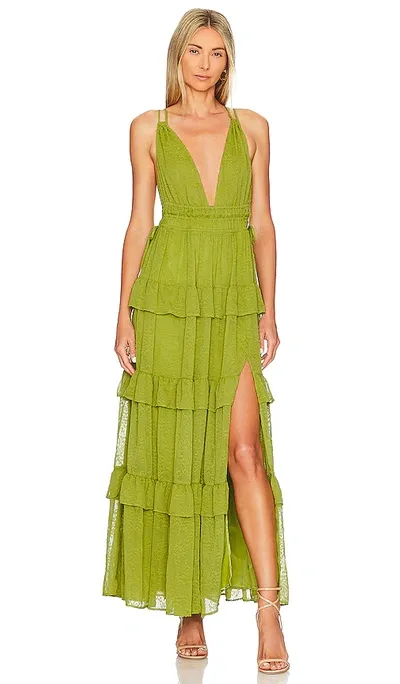 Tularosa Dahlia Maxi Dress In Green