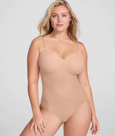 Honeylove Liftwear Cami Bodysuit In Sand