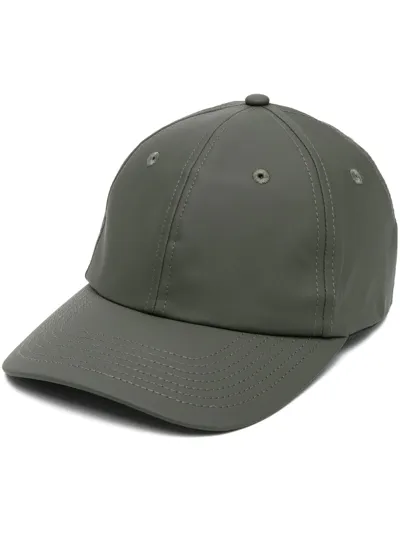 Rains Waterproof Curve-peak Cap In 03 Green