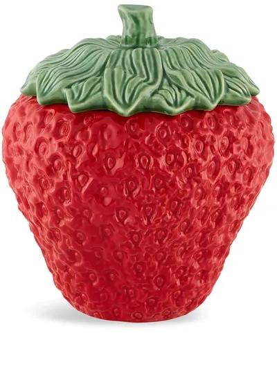 Bordallo Pinheiro 'morango' Strawberry Tureen In Red