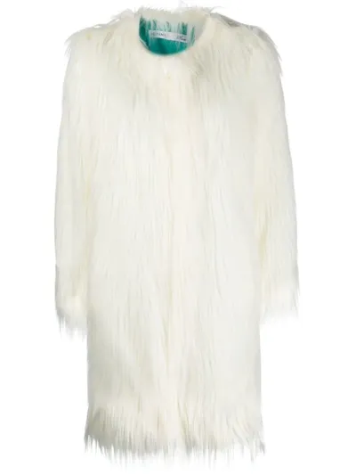 Alabama Muse Oversize Faux-fur Coat In Weiss