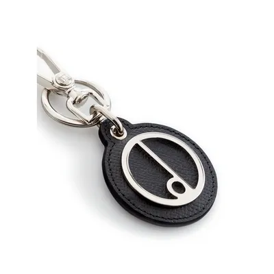 Dunhill Leather Logo Keyring