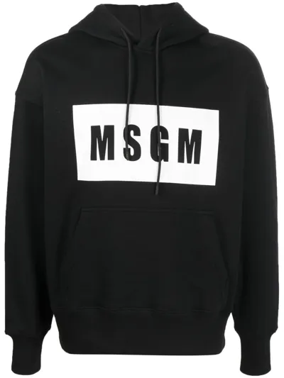 Msgm Sweatshirt With Logo In Black