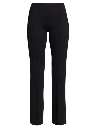 Rosetta Getty Stovepipe Scuba Double-knit Straight Pants In Black