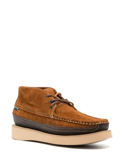 Sebago Lace-up Suede Boots In 褐色