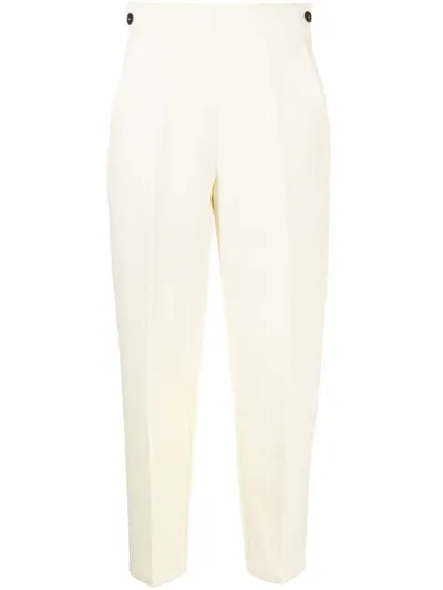 Forte Forte Cropped Knit Trousers In Nude