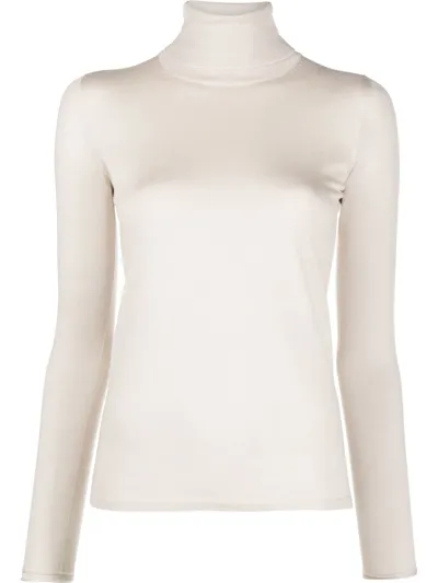 Le Tricot Perugia Roll-neck Cashmere-silk Jumper In Grey