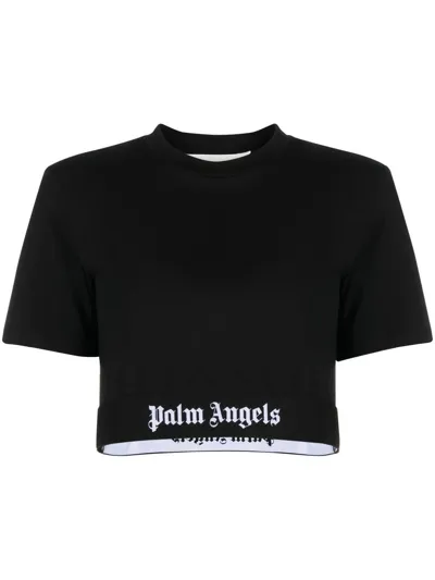 Palm Angels Cropped Short-sleeve T-shirt