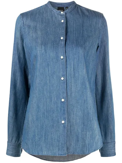 Aspesi Chambray Cotton Shirt In Denim