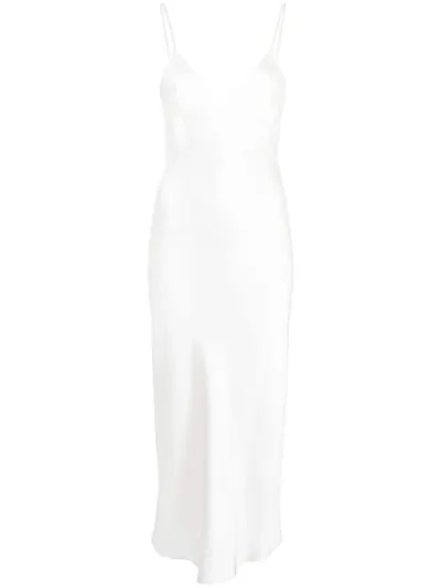 Gilda & Pearl Sophia Midi Slip-dress In White