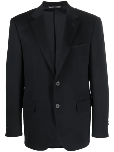 Canali Single-breasted Cashmere Blazer In Blau