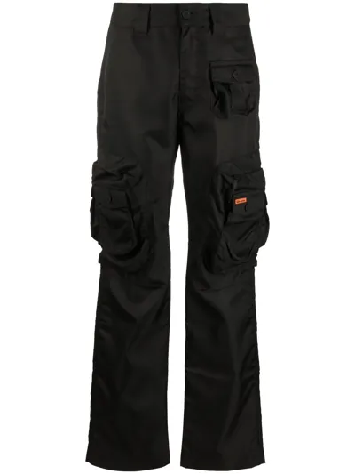 Heron Preston Ex-ray Logo Patch Cargo Trousers In Black