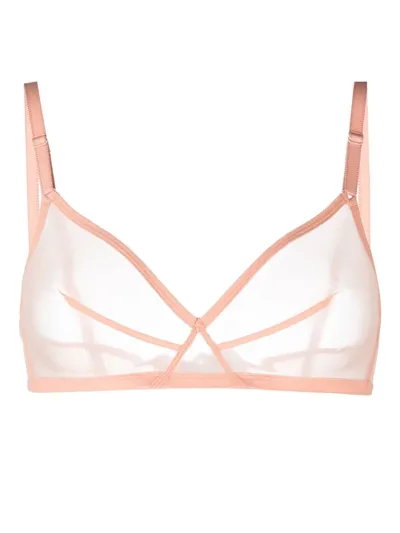 Eres Bel Wireless Mesh Triangle Bra In Pink