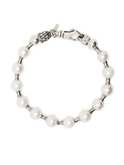 Emanuele Bicocchi Embellished Chain-link Bracelet In White