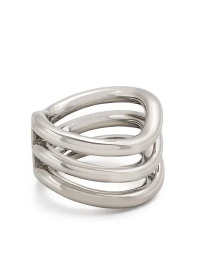 Bimba Y Lola Stacked Silver-tone Ring