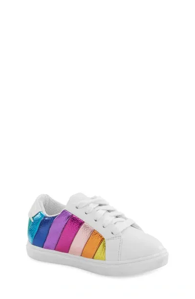 Kurt Geiger Kids' Mini Lane Stripe Leather Trainers 6-7 Years In White