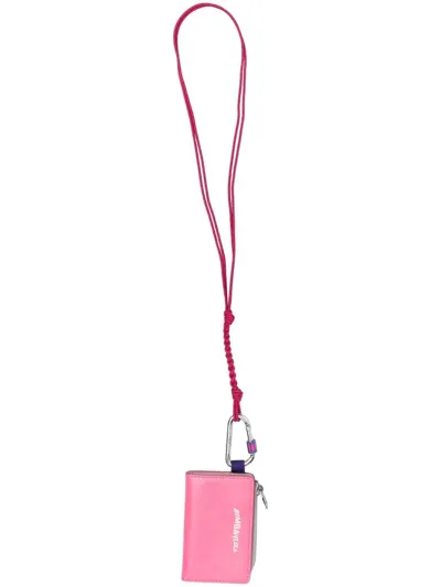 Bimba Y Lola Logo-print Strap Wallet In Pink