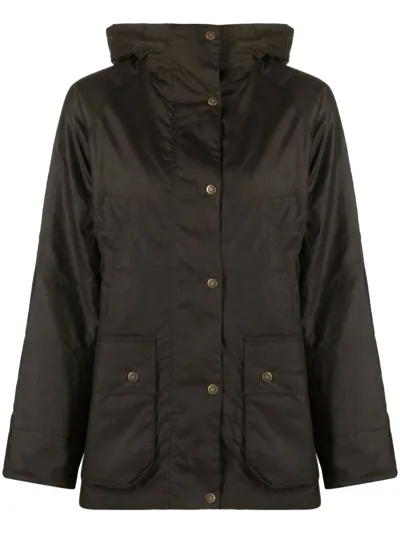 Barbour Button-up Hooded Jacket In Grün