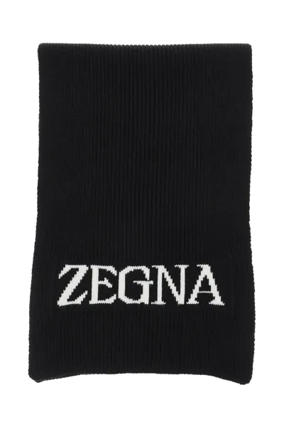 Zegna Techmerino Scarf In Black