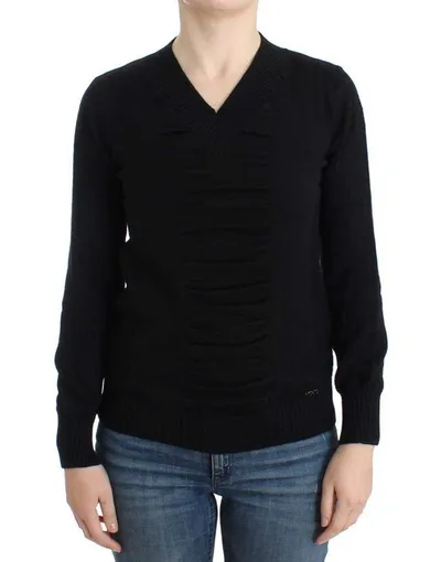 Costume National C'n'c  V-neck Wool Sweater In Black