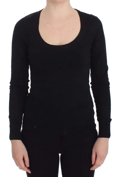 Dolce & Gabbana Black Cashmere Crewneck Sweater Pullover