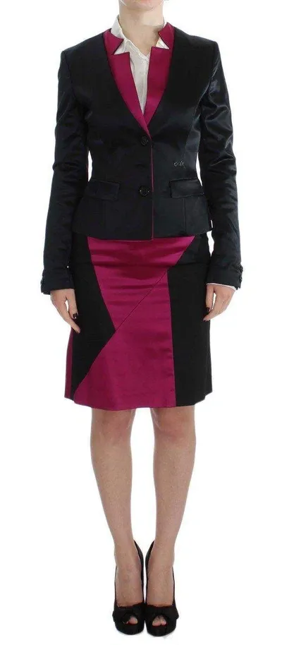 Exte Two Piece Suit Skirt & Blazer In Black