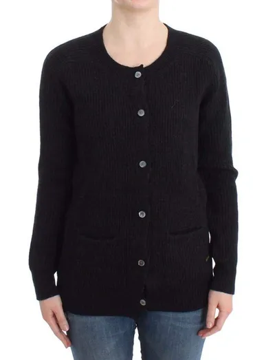 John Galliano Wool Cardigan In Black