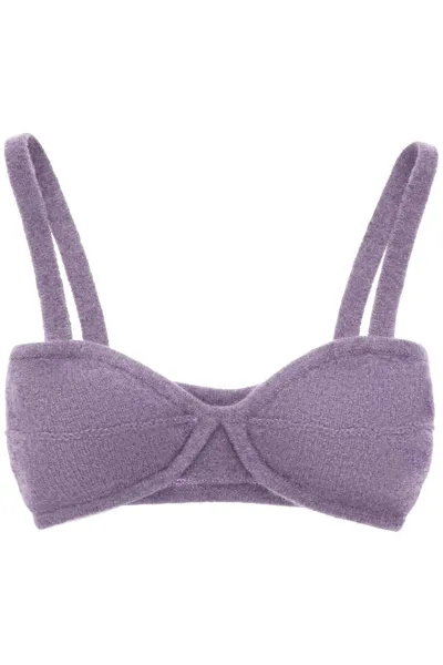 Khaite Eda Bralette Top In Purple