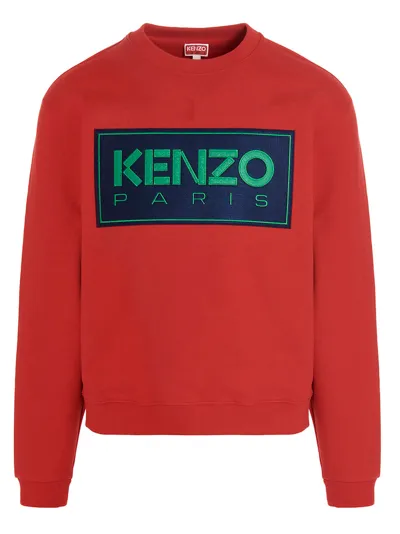 Kenzo 'box Logo' Sweatshirt In Red