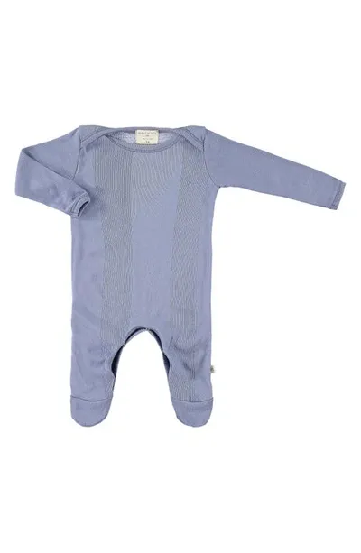 Paigelauren Boys' Variegated Rib Footie - Baby In Blue