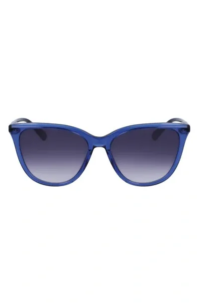 Longchamp Le Pliage 56mm Gradient Tea Cup Sunglasses In Blue