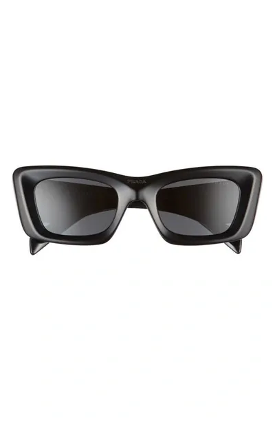 Prada 50mm Square Sunglasses In Black