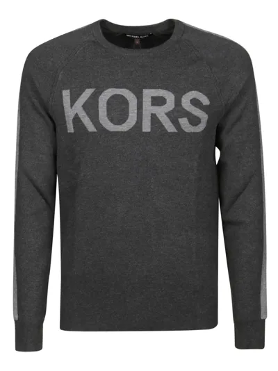 Michael Kors Round Neck Sweater In Grey