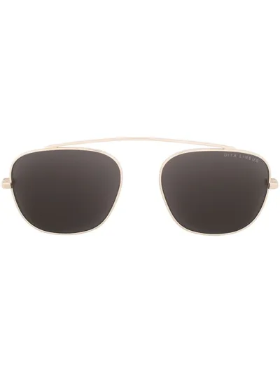 Dita Eyewear Square-frame Tinted Sunglasses In Gold