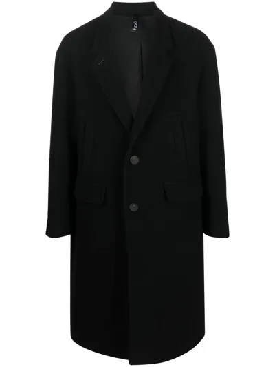 Hevo Single-breasted Wool Coat In Blue