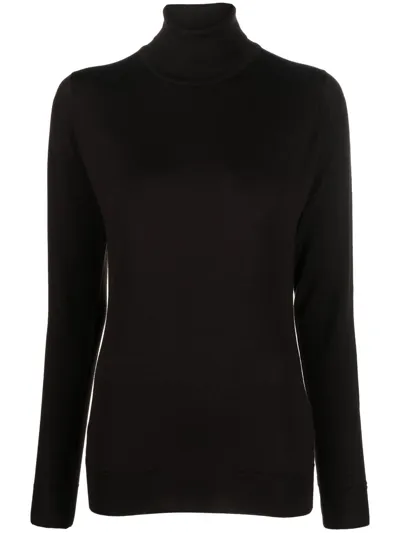 John Smedley Catkin Roll-neck Knitted Jumper In Braun