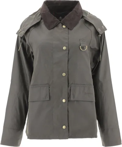 Barbour Olive Green Avon Waxed Cotton Jacket